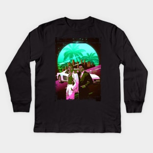 Miami vice retro Kids Long Sleeve T-Shirt